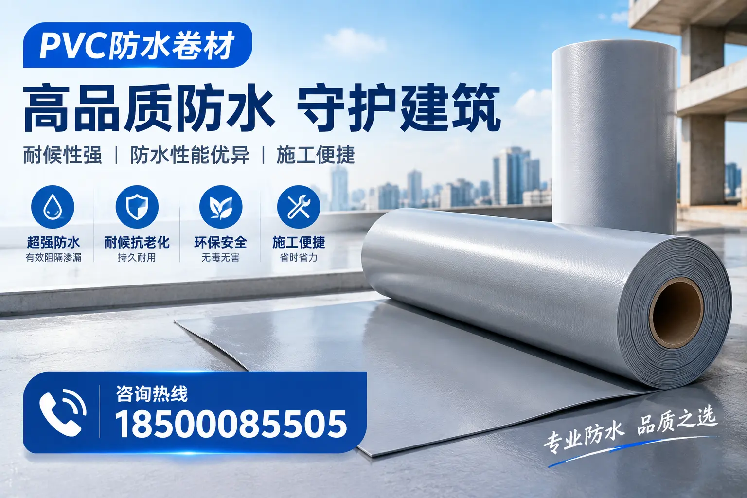 PVC防水卷材的防水效果评测,适合宜昌的科学依据